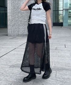 WEGO ラインメッシュスカート