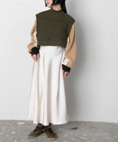 TRICOTE バンピーニット切り替えベスト