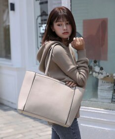 style code 【Ungrid/アングリッド】通勤 通学 リクルート　多機能マルチ　ラージA4トートバッグ 　多ポケット収納　キーリング付　タブレット保護ポケット付