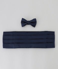 GOTAIRIKU 【WEAR BLACK】フォーマル用 ボウタイ&カマーバンドセット（ネイビー）