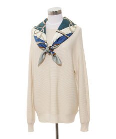 MOONBAT FURLA ビットチェーン柄シルク100%スカーフ 88×88cm