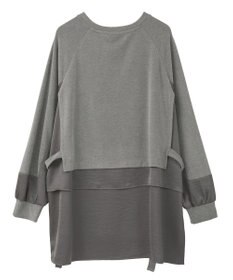 YECCA VECCA 素材MIXレイヤード起毛プルオーバー