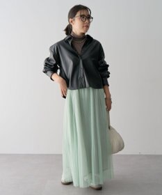 Green Parks ラメチュールプリーツスカート