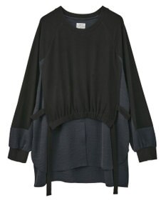 YECCA VECCA 素材MIXレイヤード起毛プルオーバー