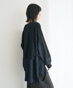 YECCA VECCA 素材MIXレイヤード起毛プルオーバー