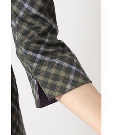 DAKS チェックプリント七分袖Tシャツ