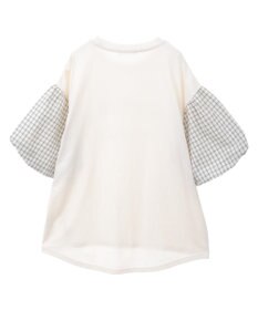 Green Parks チェックバルーンスリーブロゴチュニック