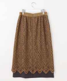 自由区 S 【SHIHOさん着用】バイカラーレース スカート