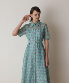 GRACE CONTINENTAL ドローイングプリントワンピース