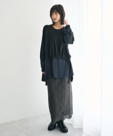 YECCA VECCA 素材MIXレイヤード起毛プルオーバー