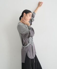 YECCA VECCA 素材MIXレイヤード起毛プルオーバー