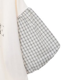 Green Parks チェックバルーンスリーブロゴチュニック