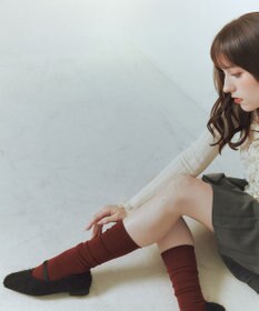 Bridget Birkin 【Bridget Birkin】エラスティックバンドもこもこスクエアバレエシューズ