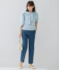 23区 L 【アンサンブル対応/洗える】プレミアム コットン 半袖 プルオーバー