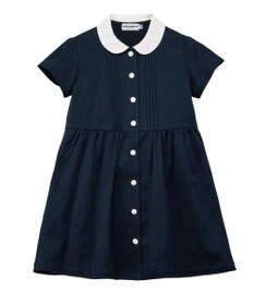 MIKI HOUSE HOT BISCUITS 【90-130cm】丸襟半袖ワンピース