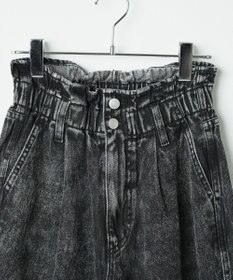 WEGO 【ウエストゴム】ウエストフリルデニムマムパンツ