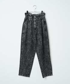 WEGO 【ウエストゴム】ウエストフリルデニムマムパンツ