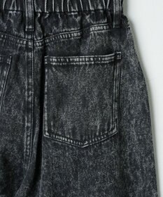 WEGO 【ウエストゴム】ウエストフリルデニムマムパンツ