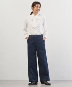 J.PRESS LADIES L 【WEB限定カラーあり】ハイパワーデニムツイル ワイドパンツ