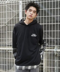 WEGO チェックレイヤードパーカー