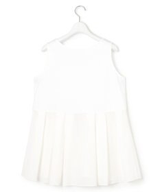 23区 【洗える】ナチュラルコットンベア タフタコンビ タンクトップ