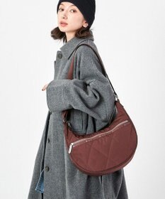 LeSportsac QUILT MD HOBO/チョコレートブラウンキルト