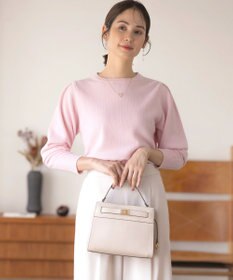 組曲 L 【アンサンブル対応可】ピュアカシミヤクロップド丈ニット