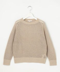 自由区 S 【SHIHOさん着用】リネンミドルゲージメッシュ ニット