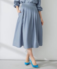 組曲 【セットアップ対応・ウエストゴム仕様】ニュアンスシフォン スカート