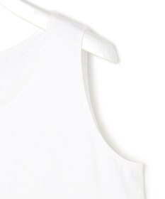 23区 【洗える】ナチュラルコットンベア タフタコンビ タンクトップ