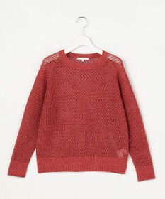 自由区 S 【SHIHOさん着用】リネンミドルゲージメッシュ ニット