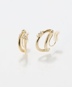 Phoebe 〈痛くないシリーズ/アレルギー対応〉シャイニーダブルフープライトフィットイヤリング　ゴールド