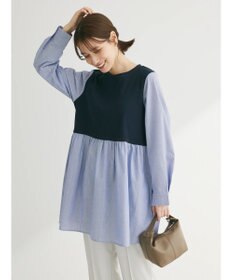 Green Parks リブドッキングカットソーボリュームチュニック