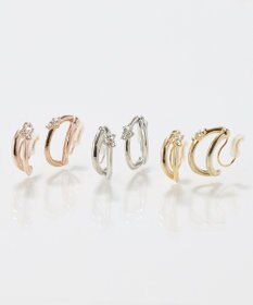 Phoebe 〈痛くないシリーズ/アレルギー対応〉シャイニーダブルフープライトフィットイヤリング　ゴールド