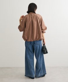 Green Parks スウェードライクギャザーブルゾン