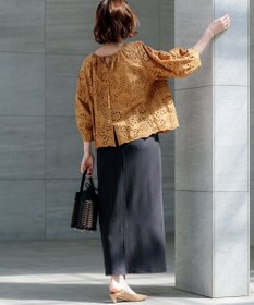 23区 【先行予約/見上愛さん着用】カットワークエンブロイダリー 2WAYブラウス