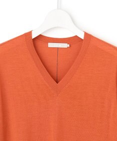 ICB コンパクトファインウール Vネックプルオーバー