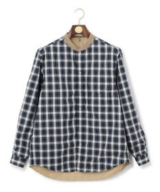 J.PRESS MEN マルチチェック×ナイロンタフタワッシャー リバーシブルシャツ
