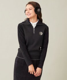 23区GOLF 【WOMEN】ストレッチモールハーフジップ ニット