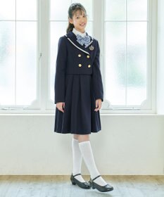 ANY KIDS リボン刺繍ハイソックス