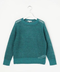 自由区 S 【SHIHOさん着用】リネンミドルゲージメッシュ ニット