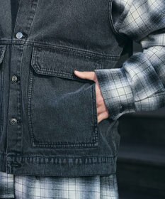 WEGO 【ユニセックス着用ITEM/MLサイズ展開】ワーカーズデニムベスト