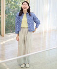 ANY 【洗濯機可】ストライプドロストシャツ