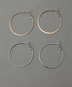 Phoebe 【金属アレルギー対応】ブライトフープピアス　シルバー