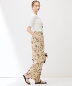 23区 【Indian Factory】フラワーエンブロイダリー ワイドパンツ