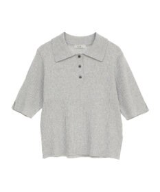 earth music&ecology 半袖ポロニットプルオーバー