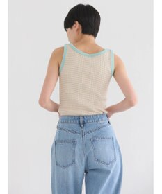 AMERICAN HOLIC 針抜きテレコボーダータンクトップ