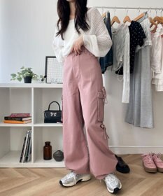 WEGO サイドリボンカーゴパンツ