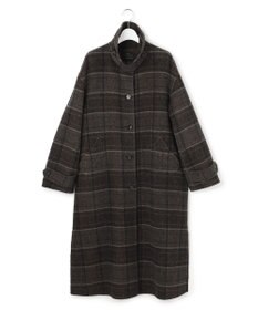 23区 【先行予約】MANTECOPureリバーチェック ステンカラー ロングコート
