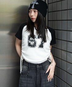WEGO キーネックサイドレースアップちびT